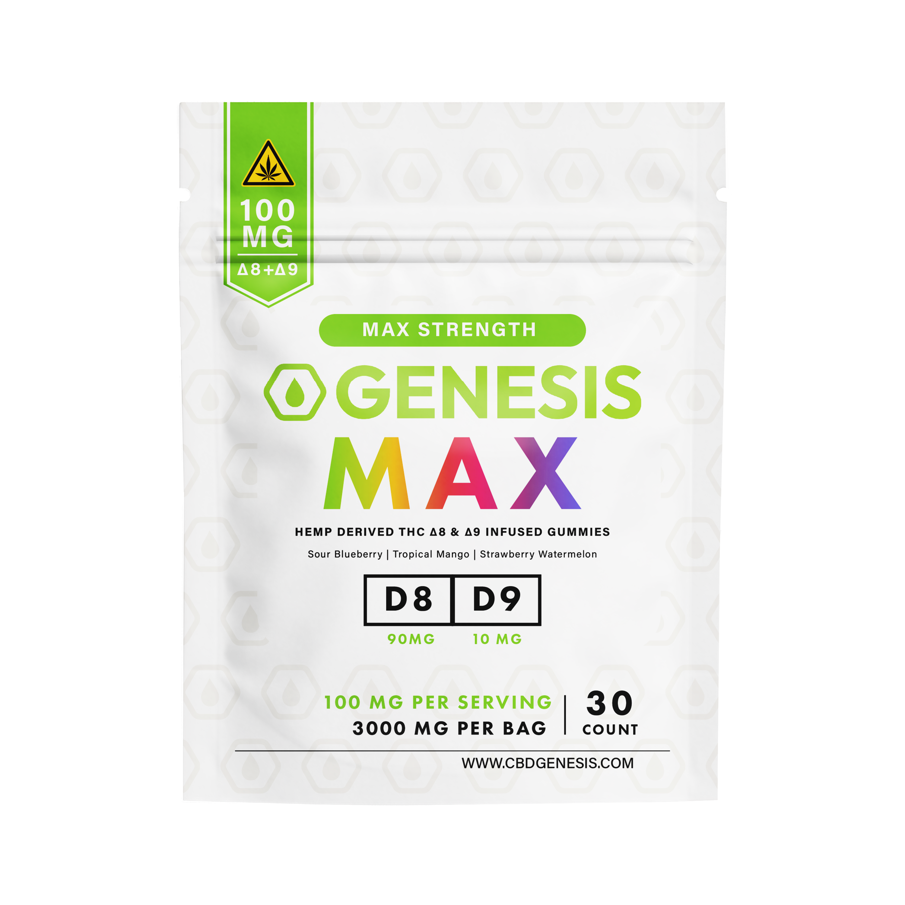 Genesis MAX Gummies | 100mg - D8 + D9 Gummies