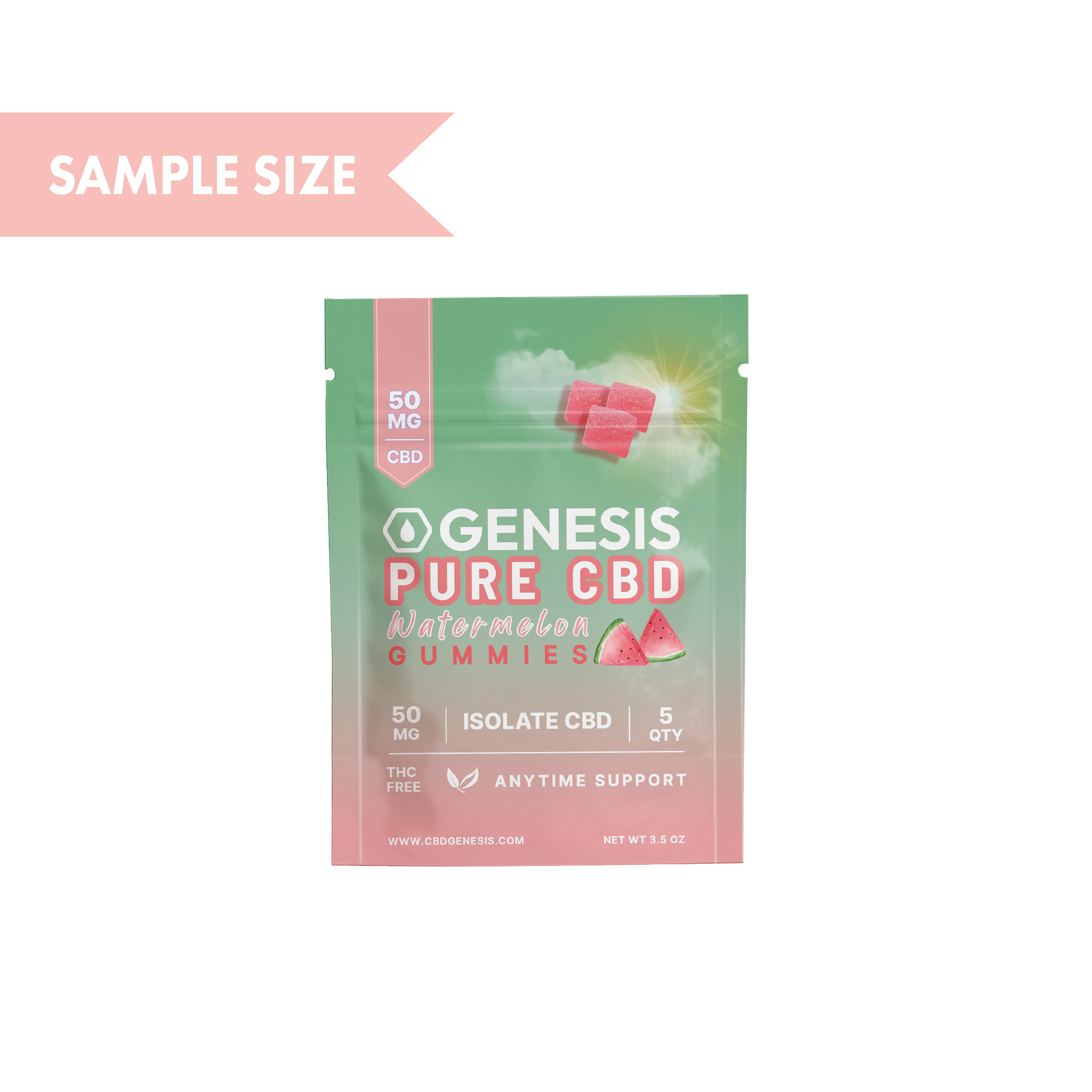 Eybna 510 CBD CBN CBG 10ml ジンジャーブレッドクッキー SAMPLE PACK | Genesis PURE CBD Gummies | 50mg Watermelon