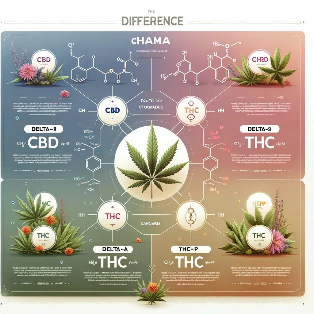 Understanding the Differences: CBD, Delta-8 THC, Delta-9 THC, THC-A, and THC-P
