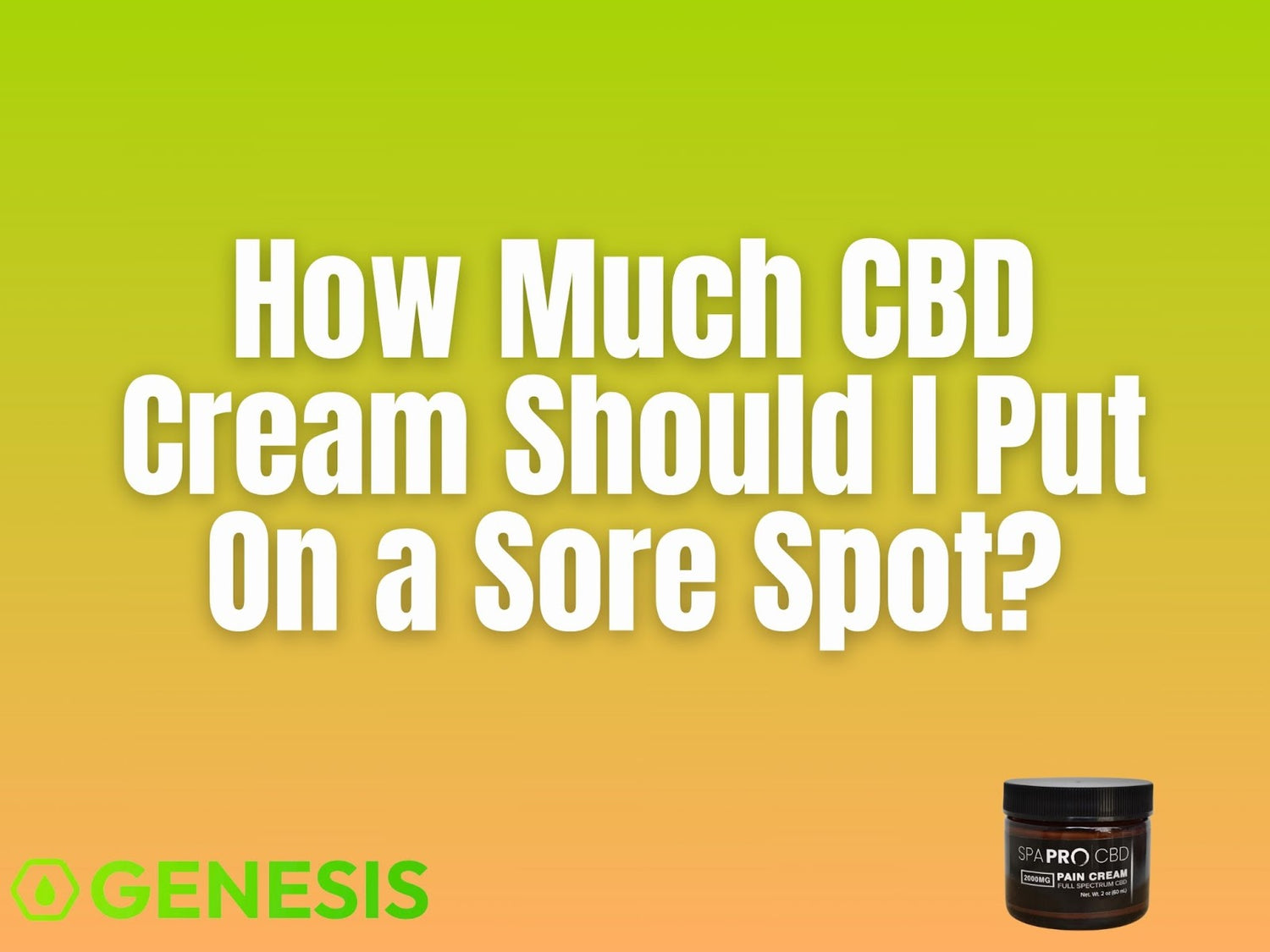 How Much CBD Cream? Dosing Guide for Joint/Muscle Relief