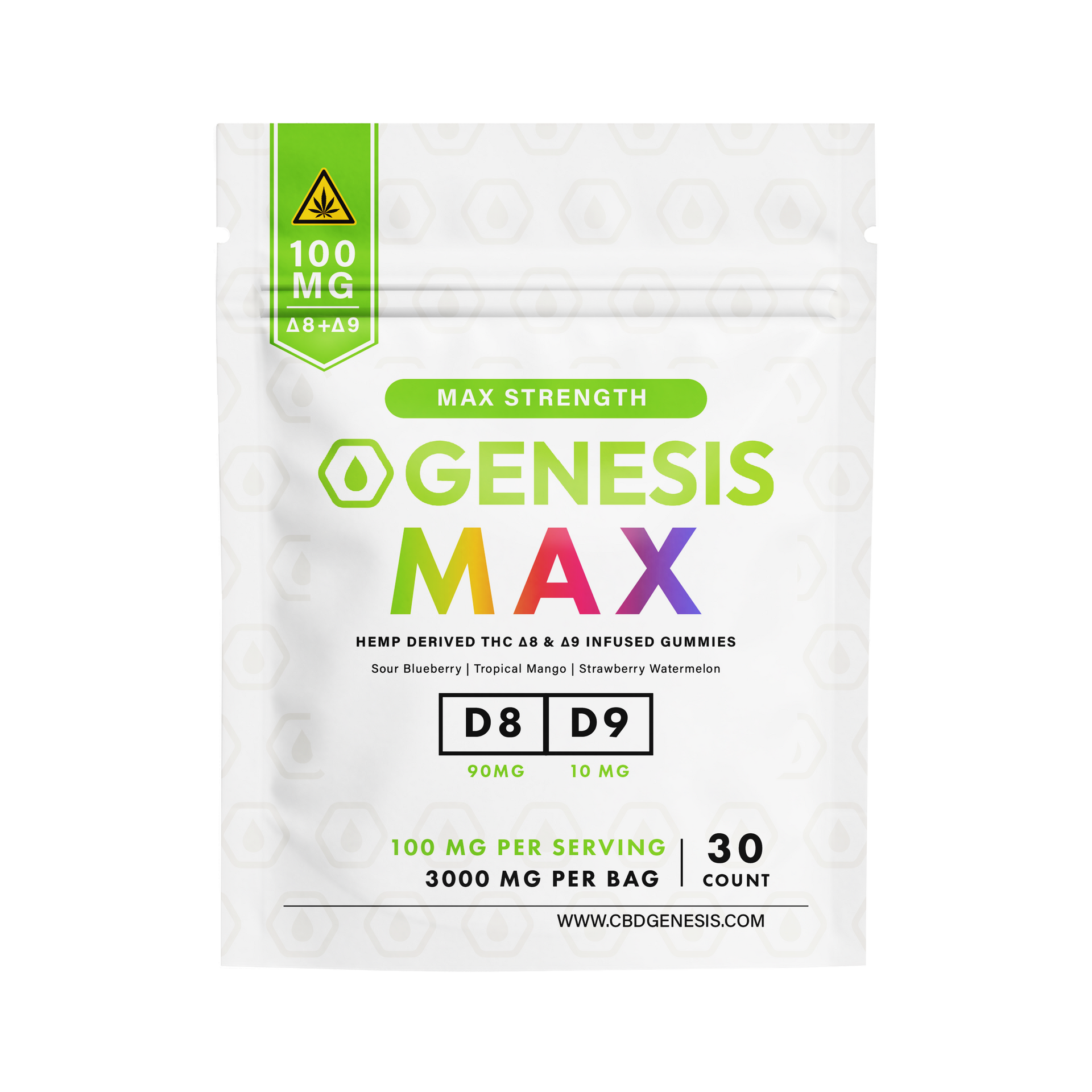 Genesis MAX Gummies | 100mg - D8 + D9 Gummies